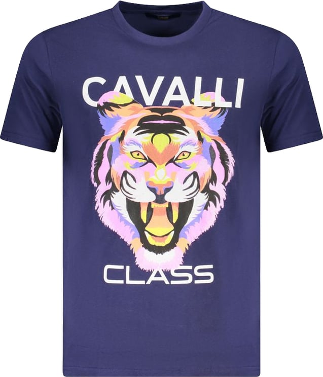 Cavalli Class Cavalli Class Blu Cotton Men T-Shirt