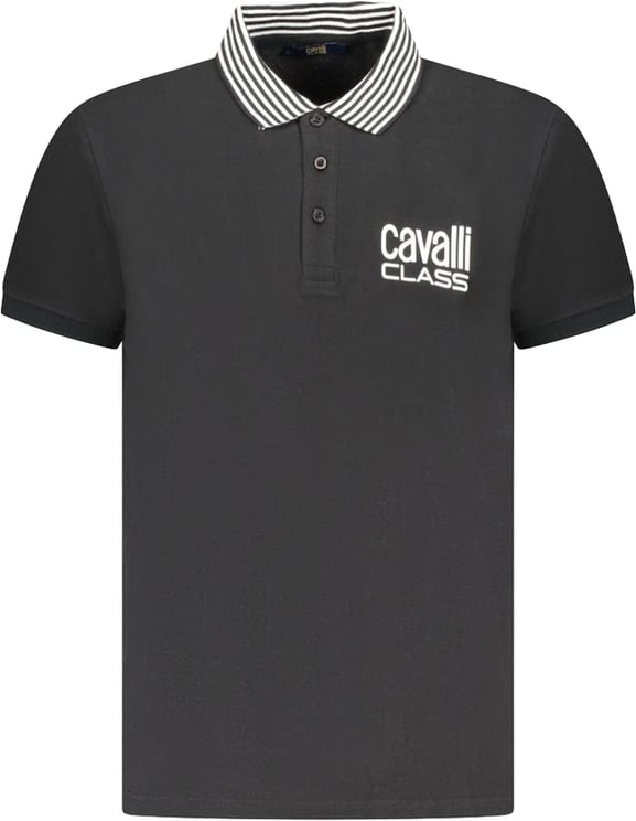 Cavalli Class Cavalli Class Black Cotton Men Polo Shirt