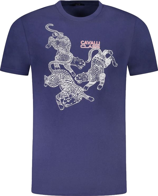 Cavalli Class Cavalli Class Blu Cotton Men T-Shirt