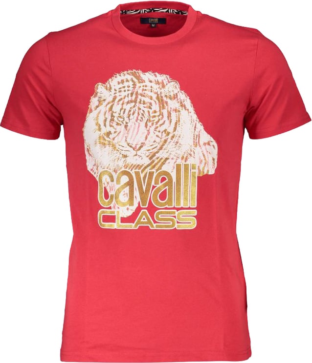 Cavalli Class Cavalli Class Rosso Cotton Men T-Shirt