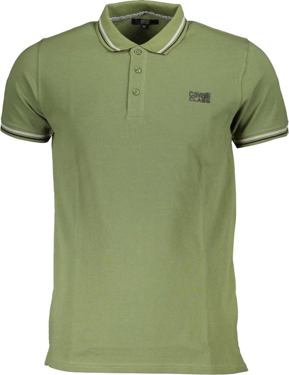 Cavalli Class Cavalli Class Green Cotton Men Polo Shirt