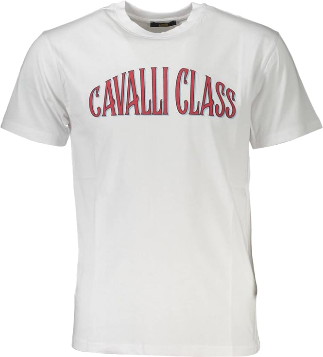 Cavalli Class Cavalli Class White Cotton Men T-Shirt