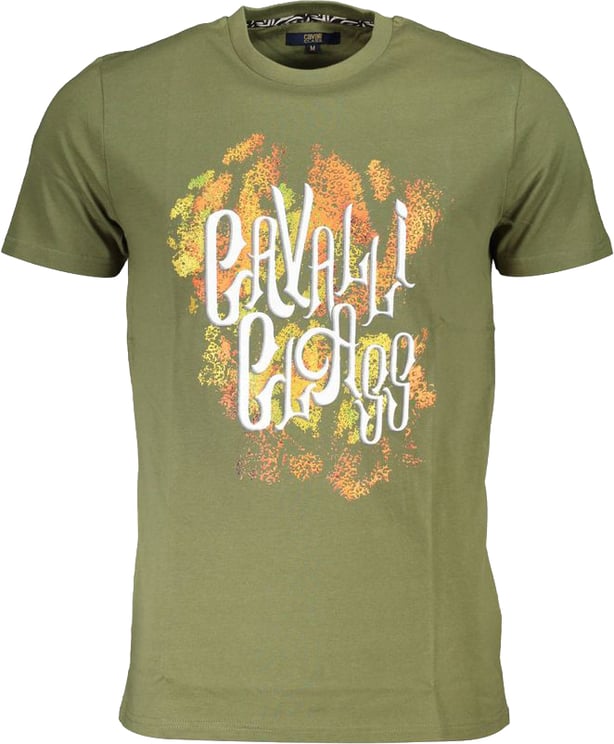 Cavalli Class Cavalli Class Verde Cotton Mens T-Shirt