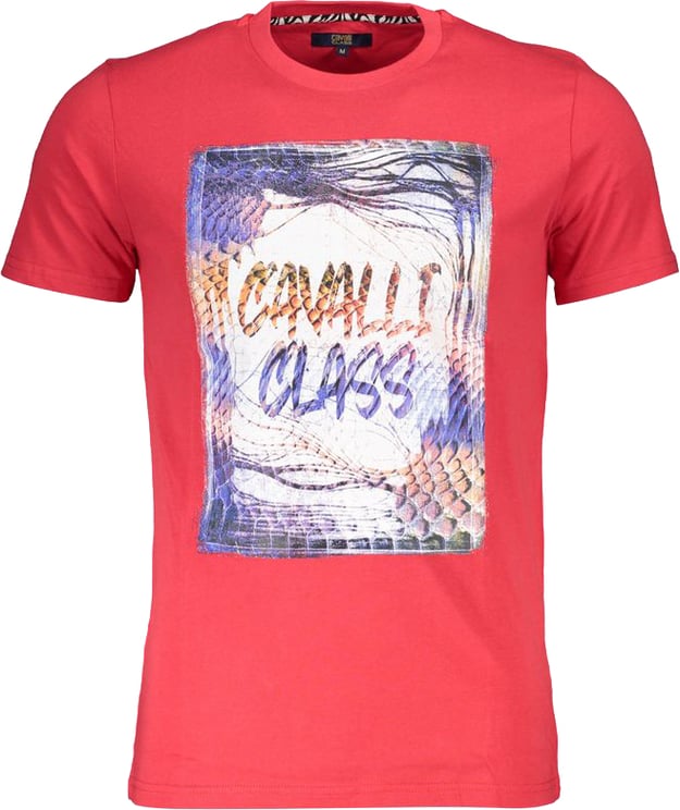 Cavalli Class Cavalli Class Rosso Cotton Mens T-Shirt