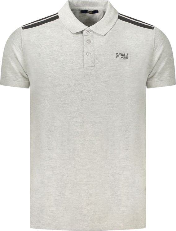 Cavalli Class Cavalli Class Grigio Cotton Men's Polo Shirt