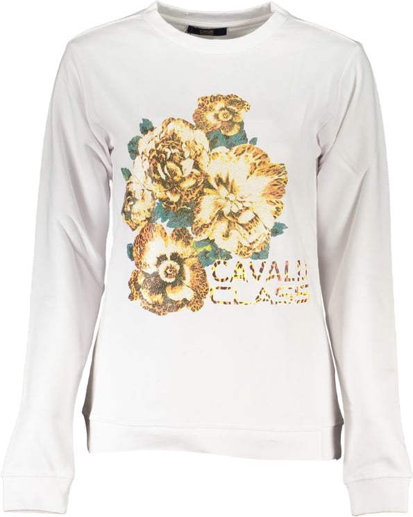 Cavalli Class Cavalli Class White Cotton Sweater
