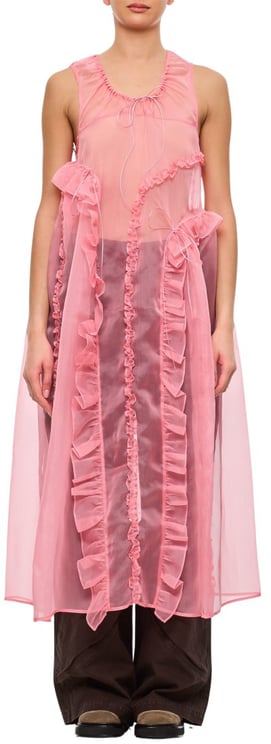 Cecilie Bahnsen Opal Ruffle Silk Satin Dress