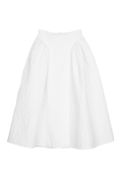 Cecilie Bahnsen Cloqué Fabric Skirt with Structured Volume and Side Panels