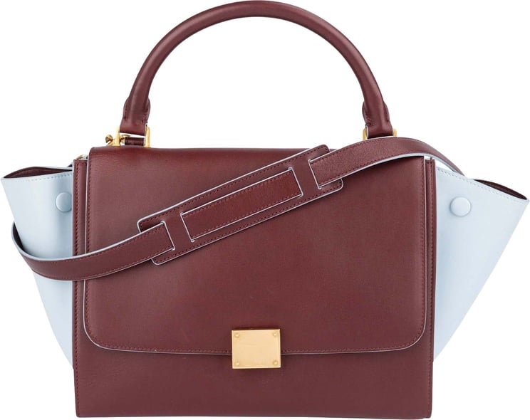 Celine Celine Bicolor Leather Trapeze Handbag
