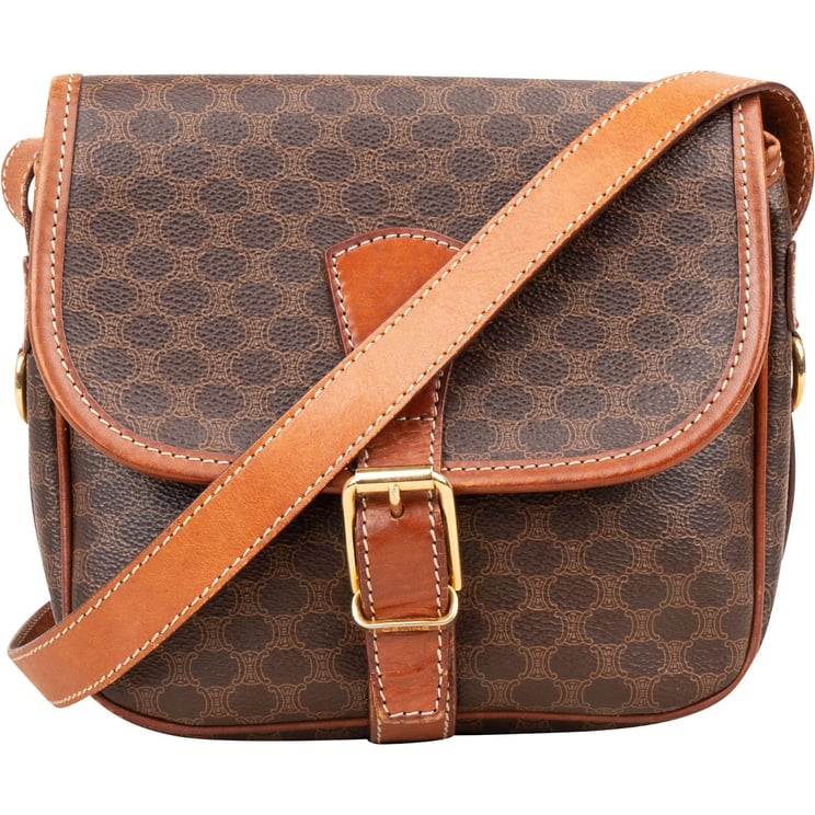 Celine Celine Macadam Canvas Flap Crossbody Bag