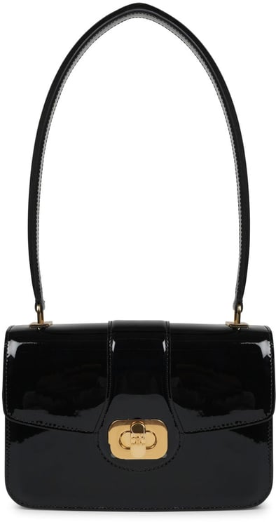Celine Rectangular Patent Calf Leather Shoulder Bag