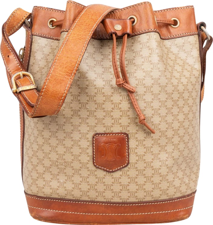 Celine Celine Monogram Macadam Canvas Bucket Shoulder Bag