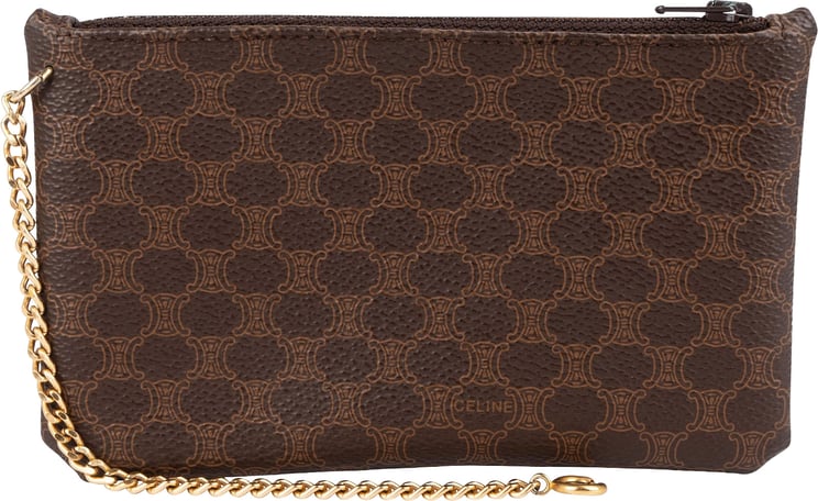 Celine Celine Maccadam Monogram Chain Pouch