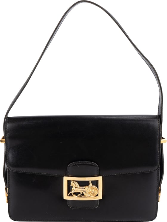 Celine Celine Leather Vintage Horse Carriage Box Shoulder Bag