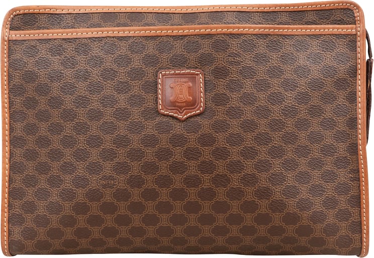 Celine Celine Macadam Monogram Canvas Clutch