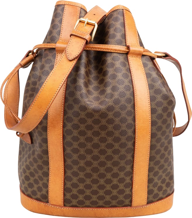 Celine Celine Macadam Monogram Canvas Drawstring Bucket Hobo Shoulder Bag