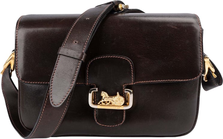 Celine Celine Box Leather Horse Carriage Shoulder Bag