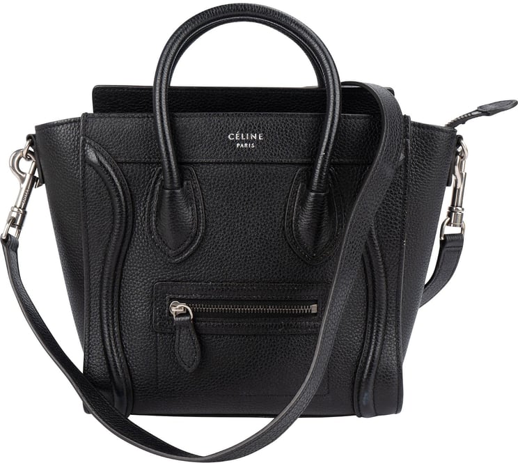 Celine Celine Grained Leather Luggage Nano Crossbody Handbag