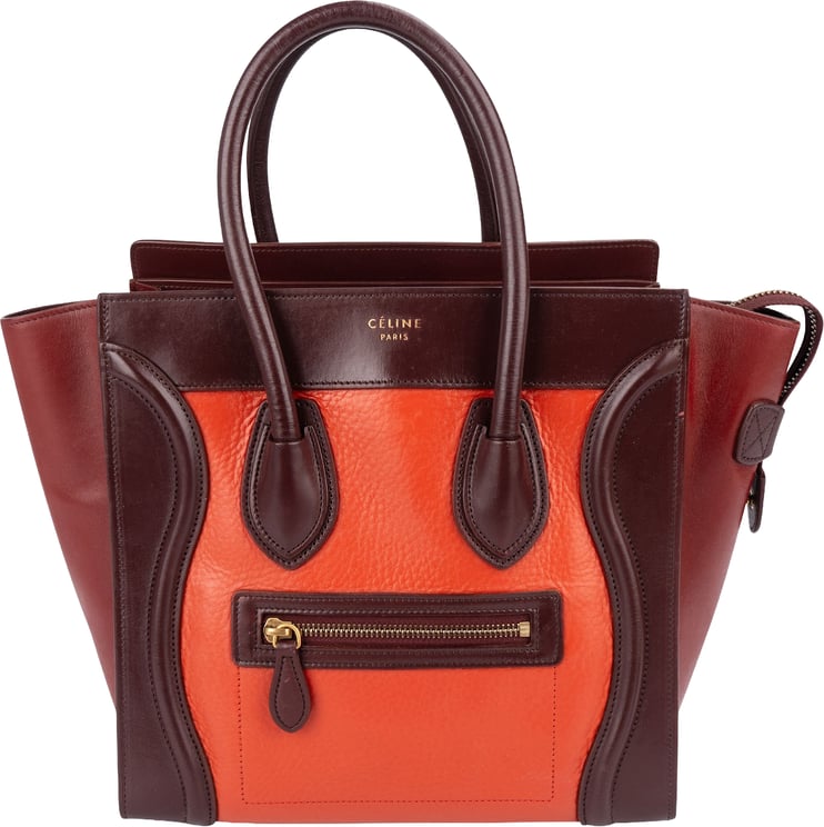 Celine Céline Tricolor Leather Luggage Handbag