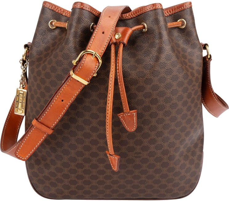 Celine Celine Macadam Monogram Drawstring Bucket Crossbody Bag