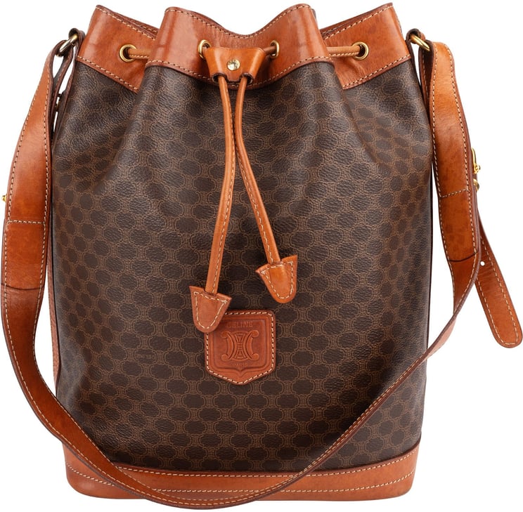 Celine Celine Macadam Monogram Drawstring Bucket Shoulder Bag