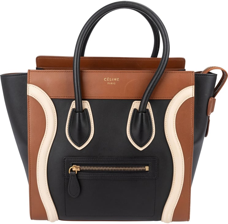 Celine Céline Tricolor Leather Luggage Handbag