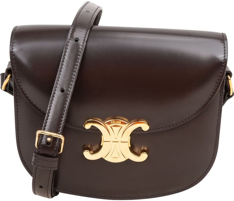Celine Celine Shiny Calfskin Teen Triomphe Crossbody Bag