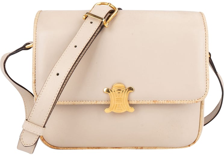 Celine Celine Calfskin Leather Teen Triomphe Crossbody Bag