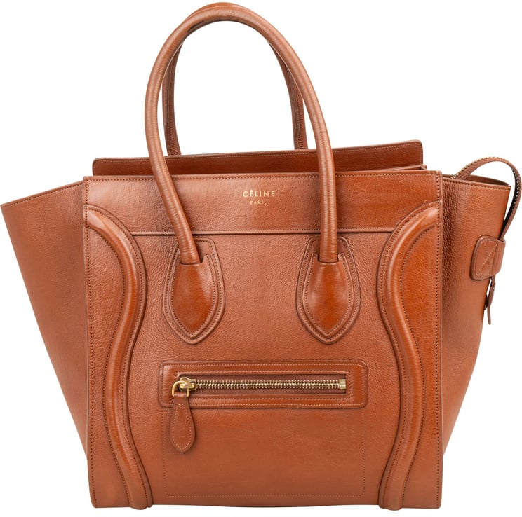 Celine Céline Brown Leather Luggage Handbag