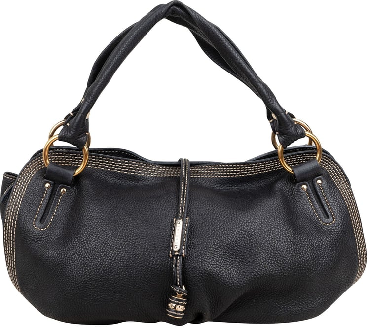 Celine Celine Pebbled Leather Bittersweet Handbag