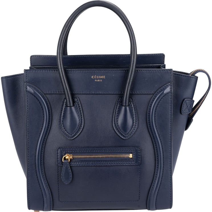 Celine Céline Blue Leather Luggage Handbag
