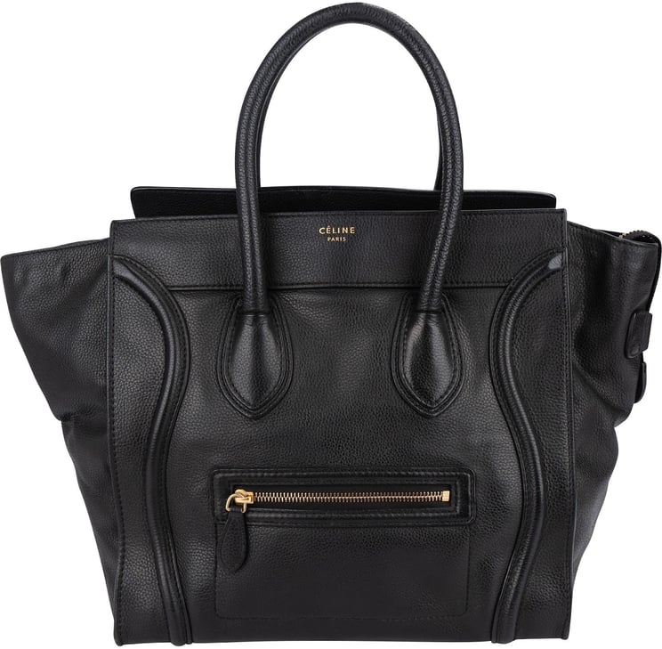 Celine Céline Grained Calfskin Luggage Handbag