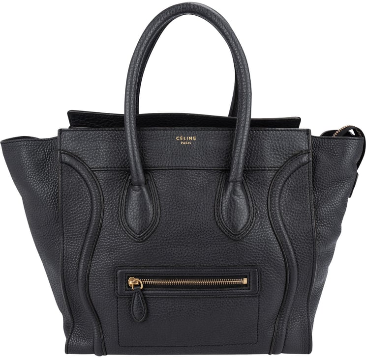 Celine Céline Grained Calfskin Luggage Handbag