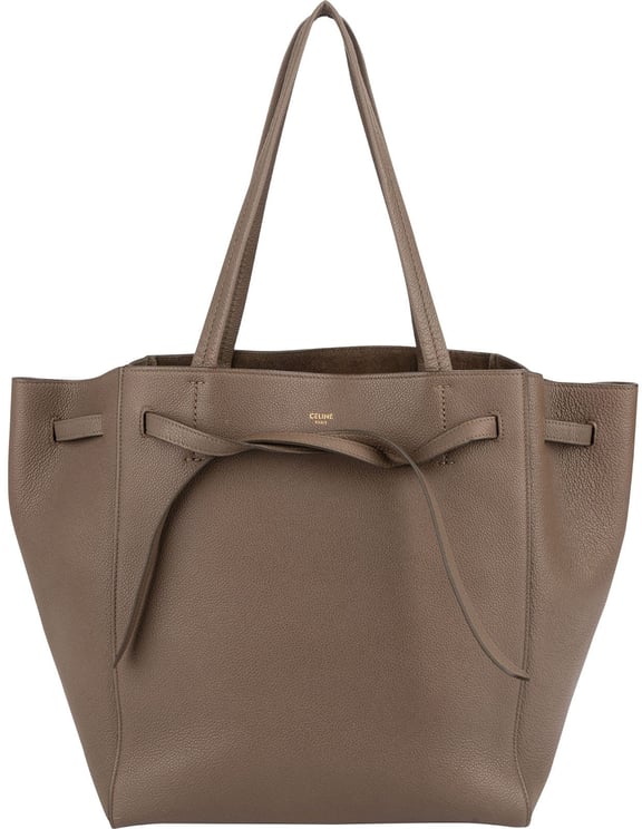Celine Celine Taupe Grained Calfskin Phantom Cabas Shoulder Bag