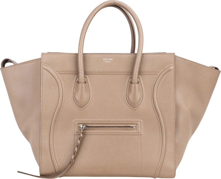 Celine Céline Taupe Grained Leather Phantom Handbag