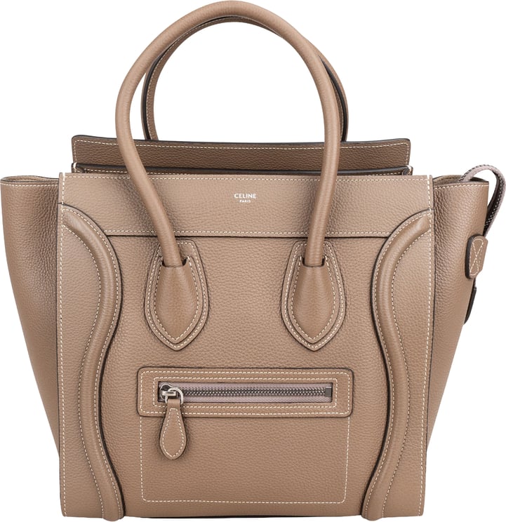 Celine Celine Drummed Calfskin Luggage Handbag