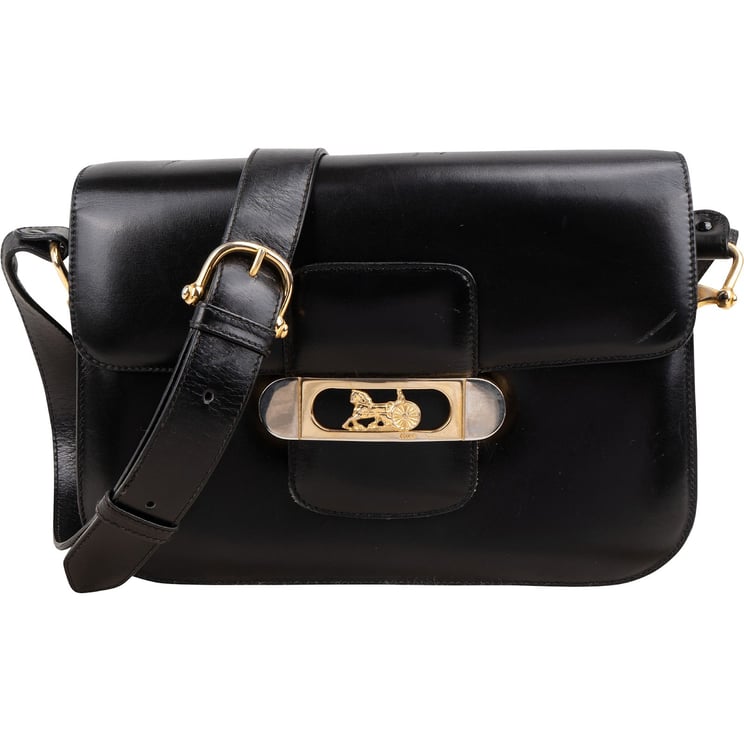 Celine Celine Boxcalf Leather Horse Carriage Flap Triomphe Shoulder Bag