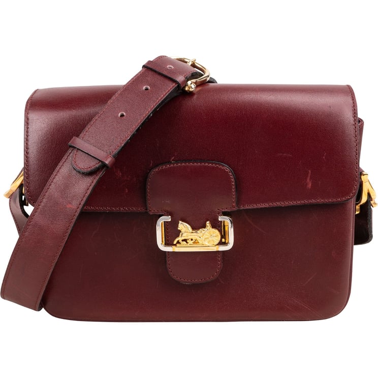 Celine Celine Boxcalf Leather Horse Carriage Triomphe Shoulder Bag
