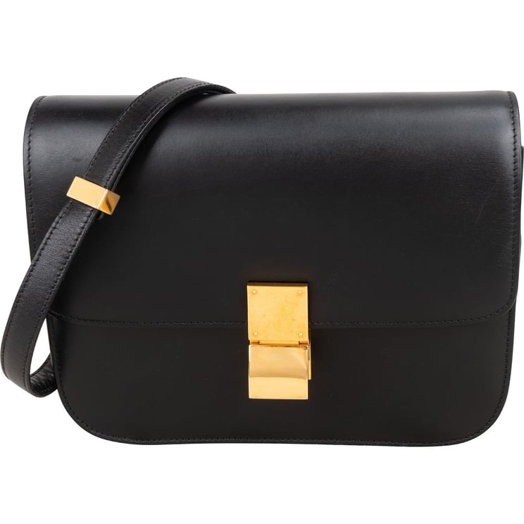 Celine Celine Boxcalf Leather Seesaw Lock Triomphe Classic Box Crossbody Bag