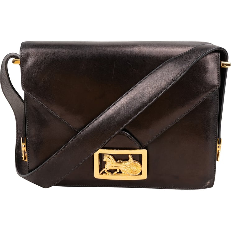 Celine Celine Boxcalf Leather Horse Carriage Triomphe Shoulder Bag
