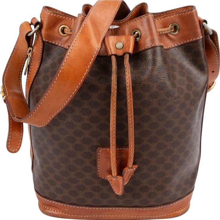 Celine Celine Monogram Macadam Canvas Bucket Shoulder Bag