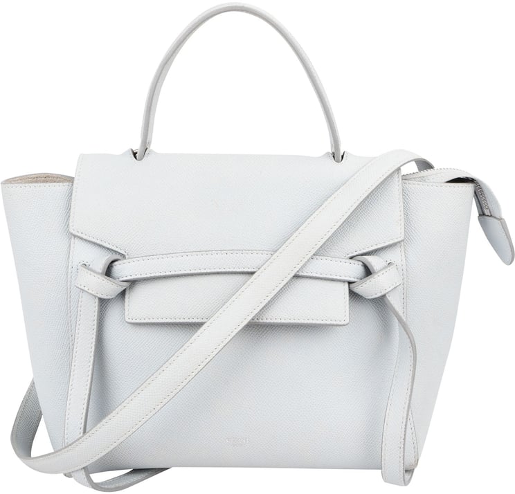 Celine Céline Light Blue Leather Grained Calfskin Nano Belt Handbag