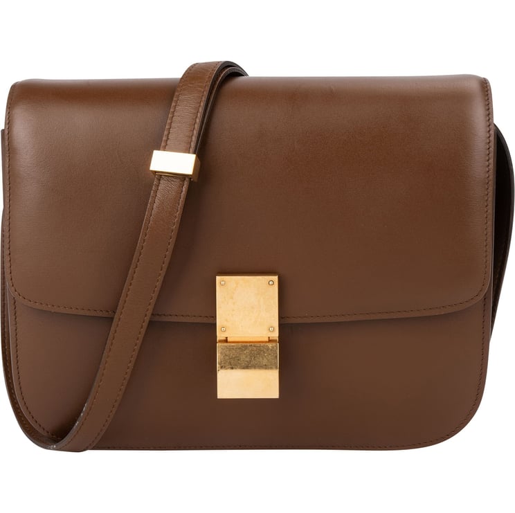 Celine Celine Classic Brown Boxcalf Leather Medium Boc Crossbody Bag