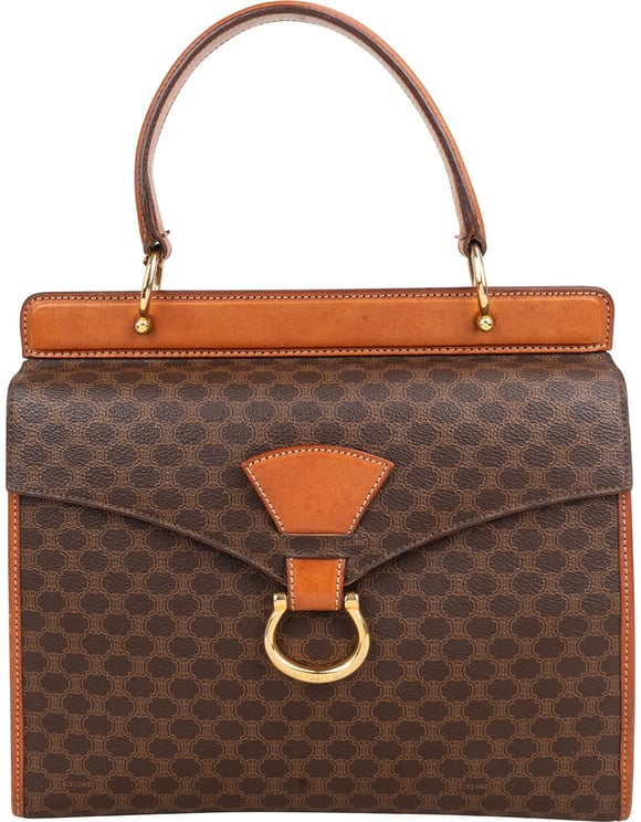 Celine Celine Macadam Monogram Canvas Top Handle Handbag