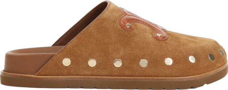 Celine Celine Triomphe Wedge Mules