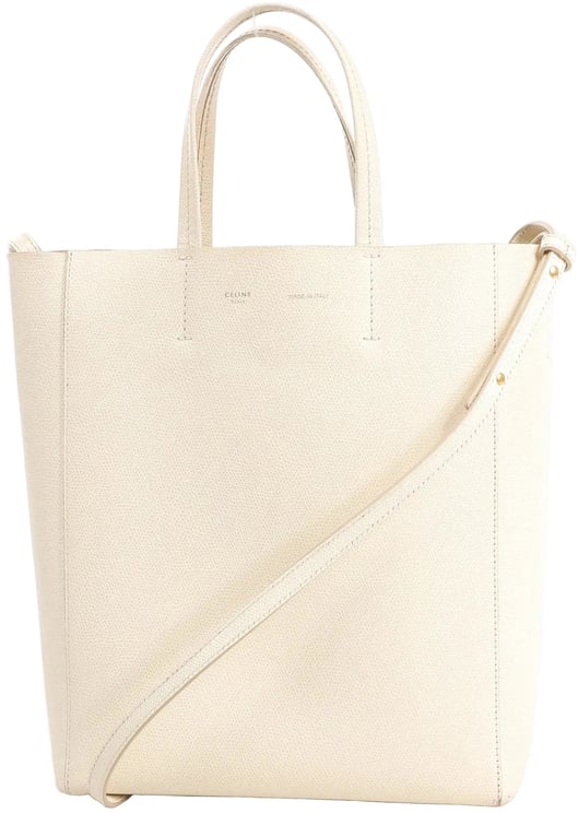 Celine Celine Vertical Cabas Phantom Small Leather 2Way Shoulder Bag in White