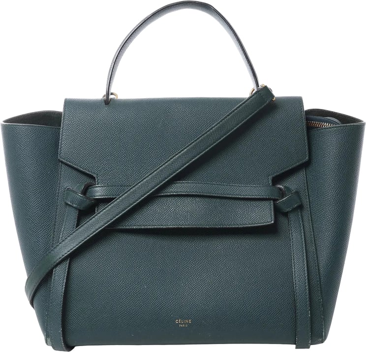 Celine Celine Belt Bag Mini Leather 2way Handbag in Green