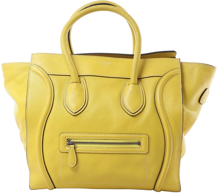 Celine Celine Luggage Mini Leather Handbag in Yellow