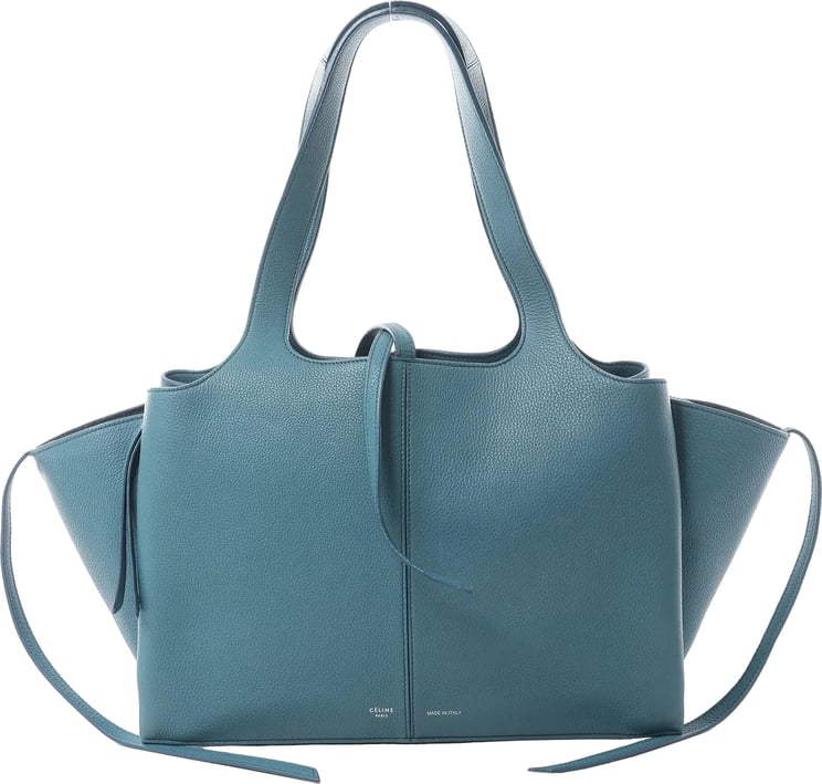 Celine Celine Tri-Fold Leather Shoulder Bag in Blue