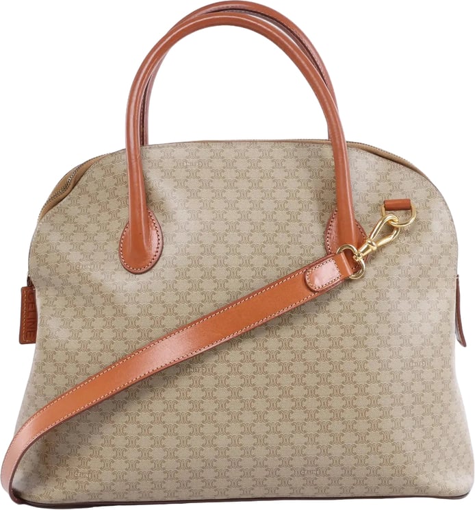 Celine Celine Macadam Canvas x Leather 2Way Handbag in Beige